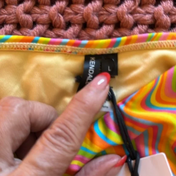 Kendall $ Kylie Swim bikini bottom- Vibrant Multicolor Bikini Bottom. Free Top - Picture 5 of 9